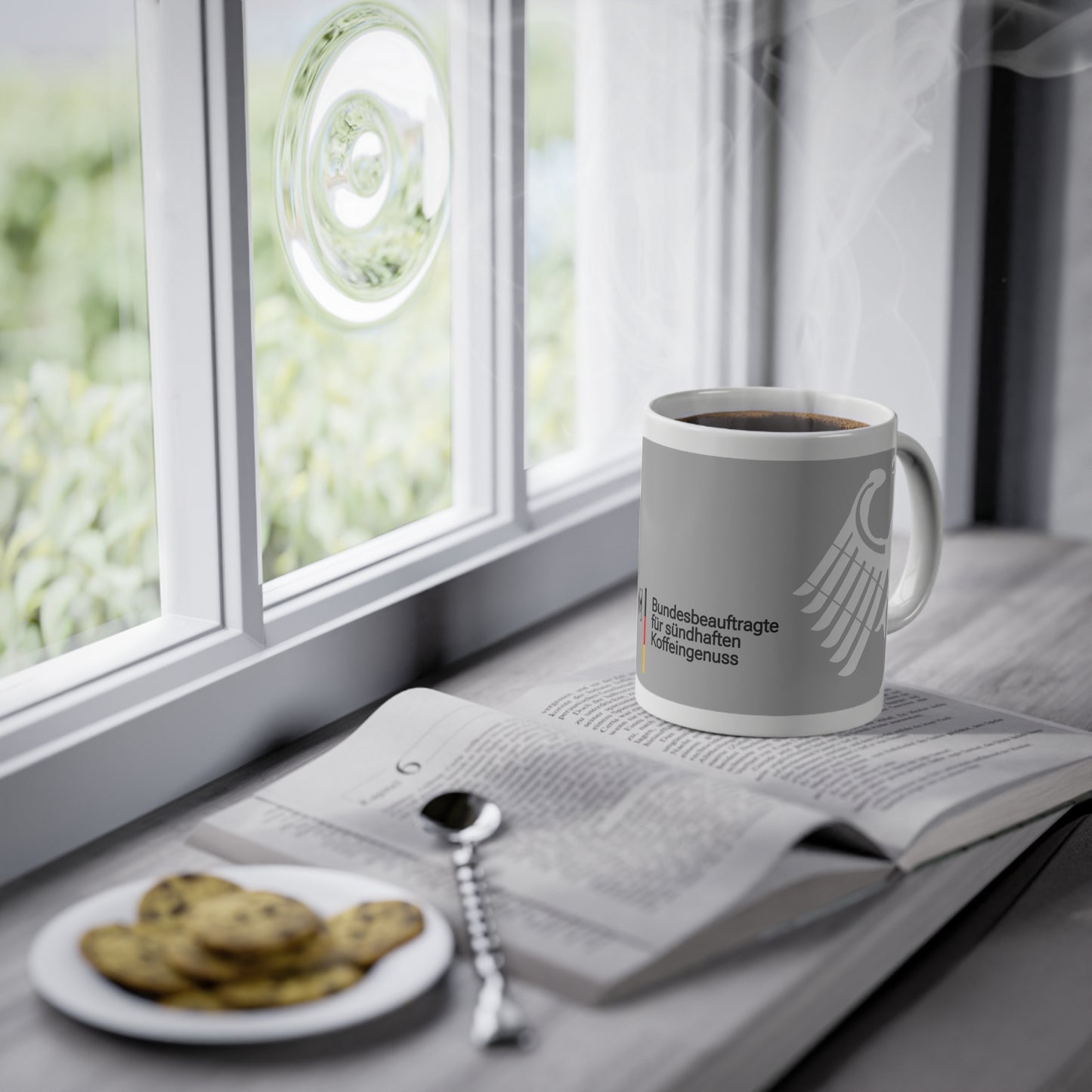 Bundesbeauftragte für sündhaften Koffeingenuss Premium-Tasse by Hauptstadt.memes