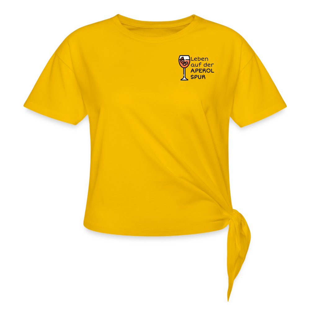 APEROL SPUR Knotted T-Shirt - Sonnengelb