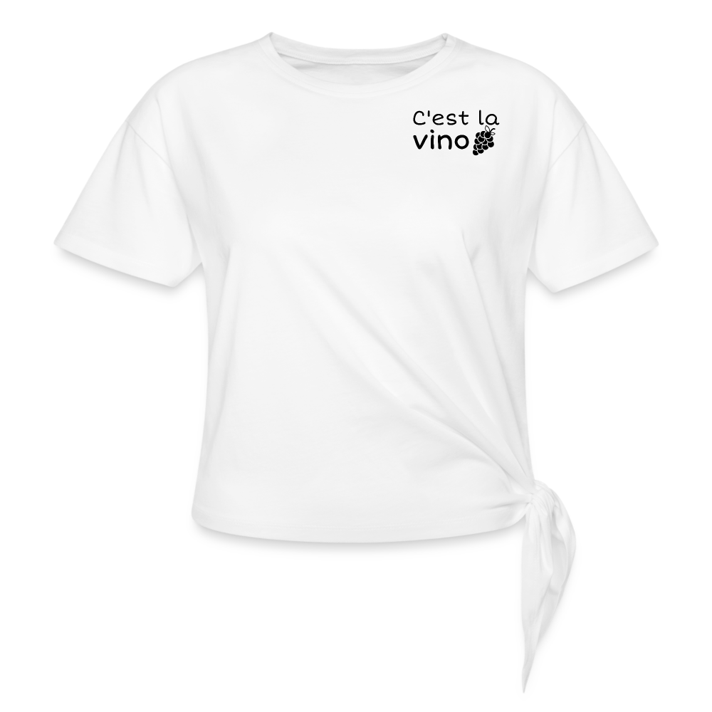 C'est la vino Knotted T-Shirt - weiß