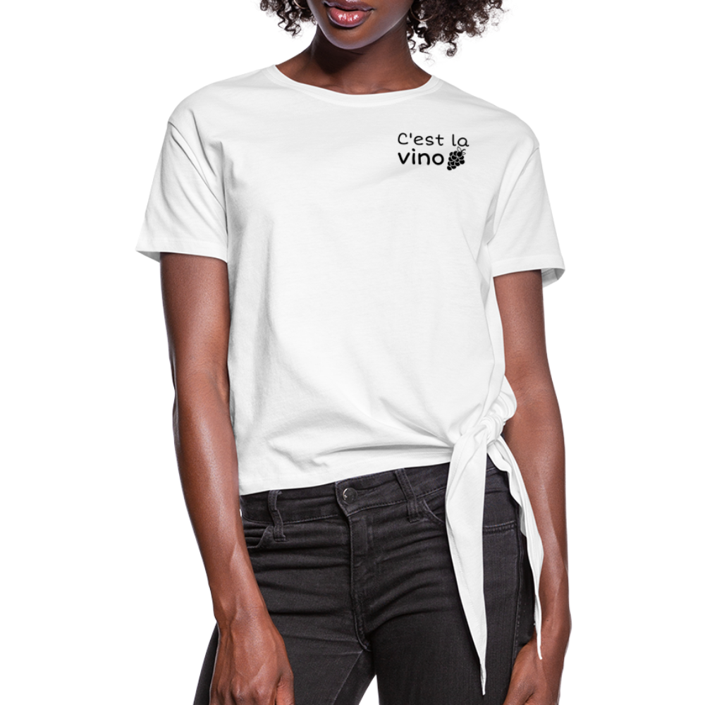 C'est la vino Knotted T-Shirt - weiß
