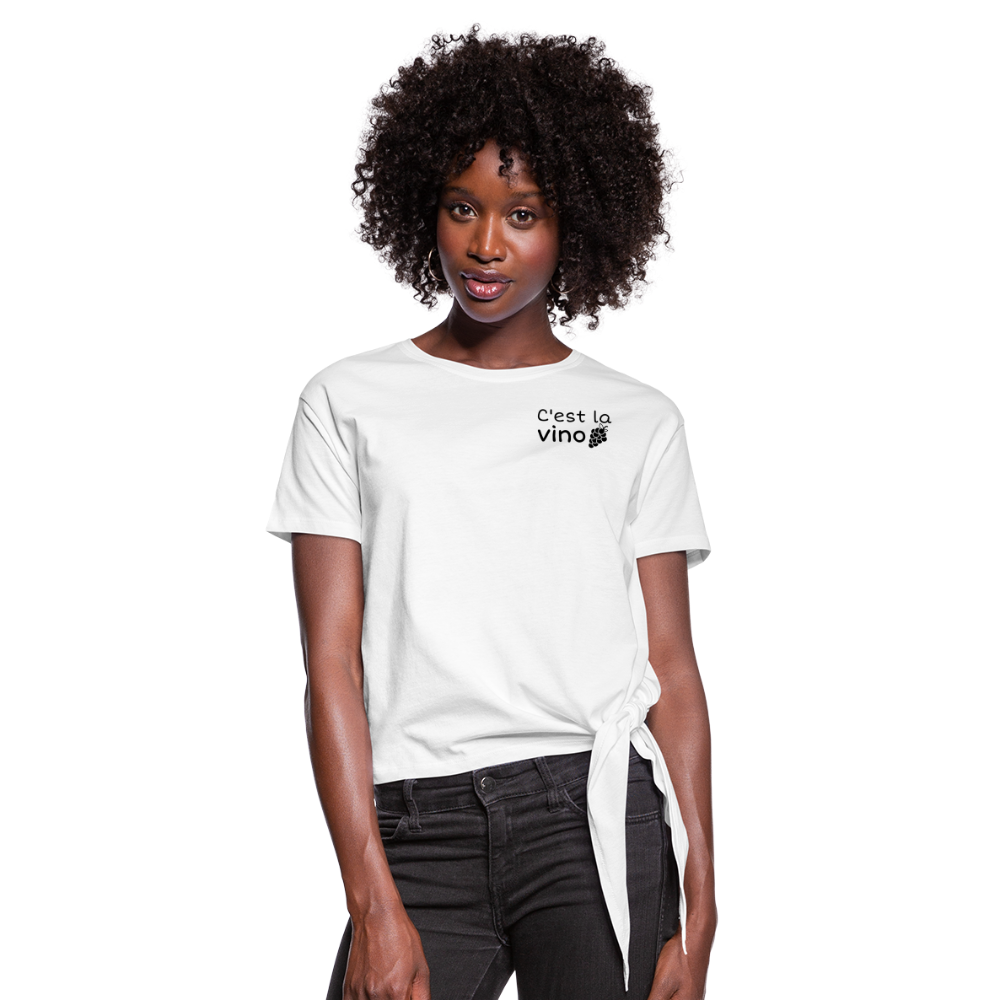 C'est la vino Knotted T-Shirt - weiß