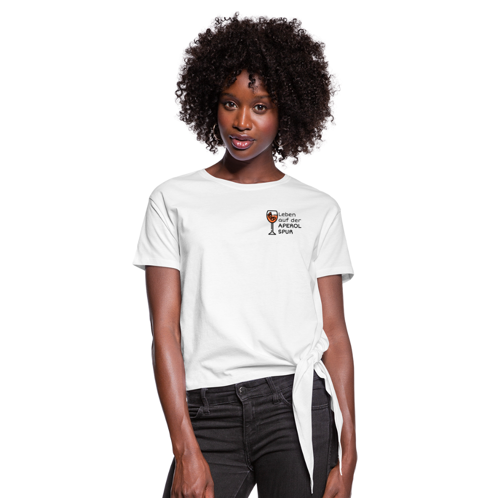 APEROL SPUR Knotted T-Shirt - weiß