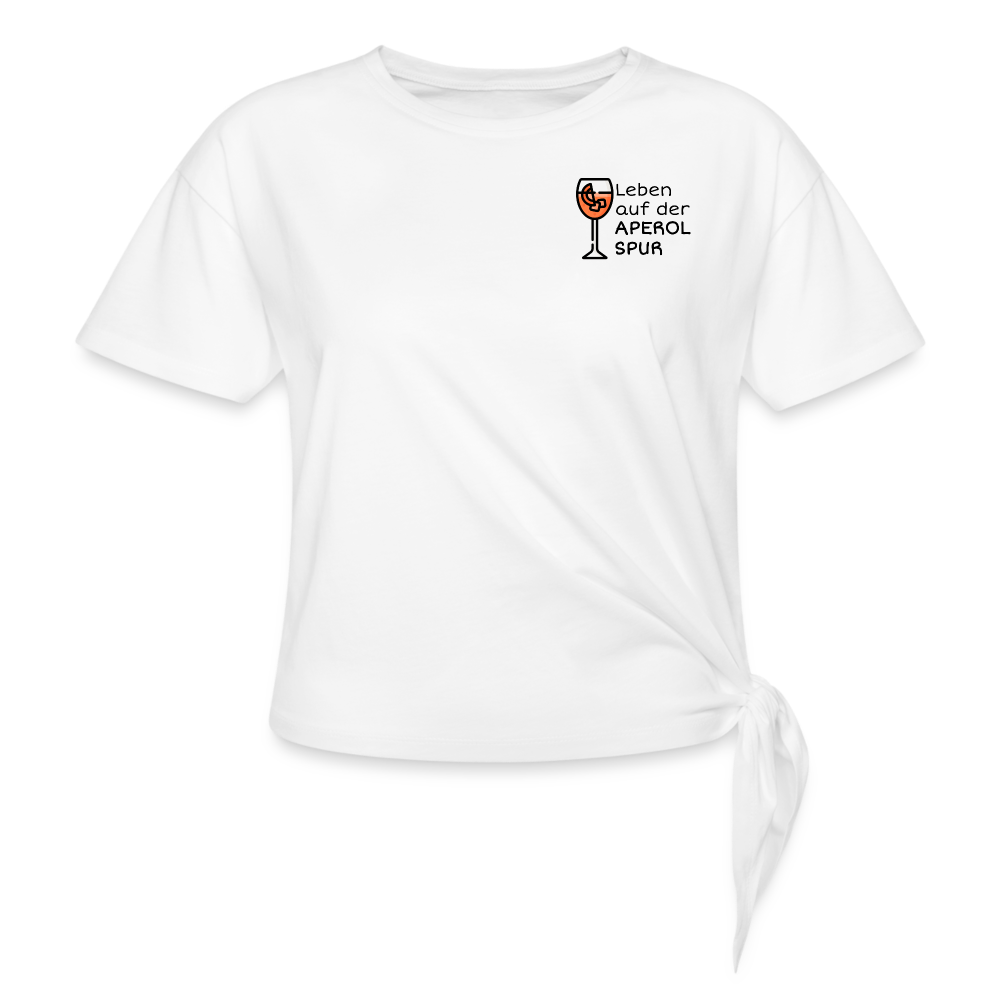APEROL SPUR Knotted T-Shirt - weiß