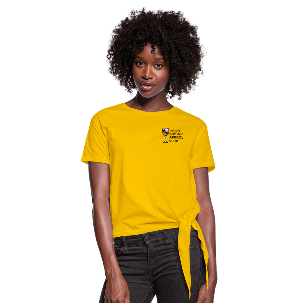 APEROL SPUR Knotted T-Shirt - Sonnengelb