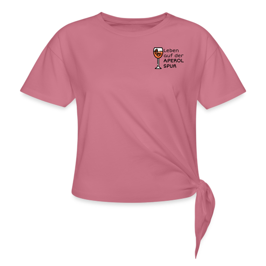 APEROL SPUR Knotted T-Shirt - Malve