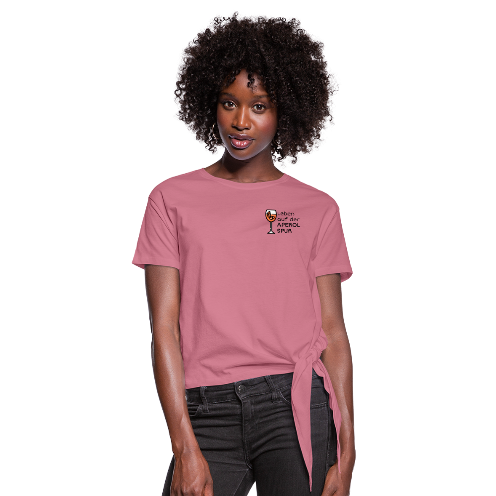 APEROL SPUR Knotted T-Shirt - Malve
